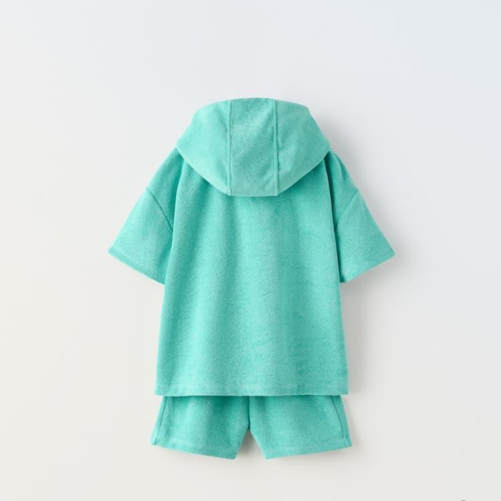 TERRYCLOTH JOGGER T-SHIRT AND SHORTS MATCHING SET SIZE 3 YEARS - Picture 3 of 5
